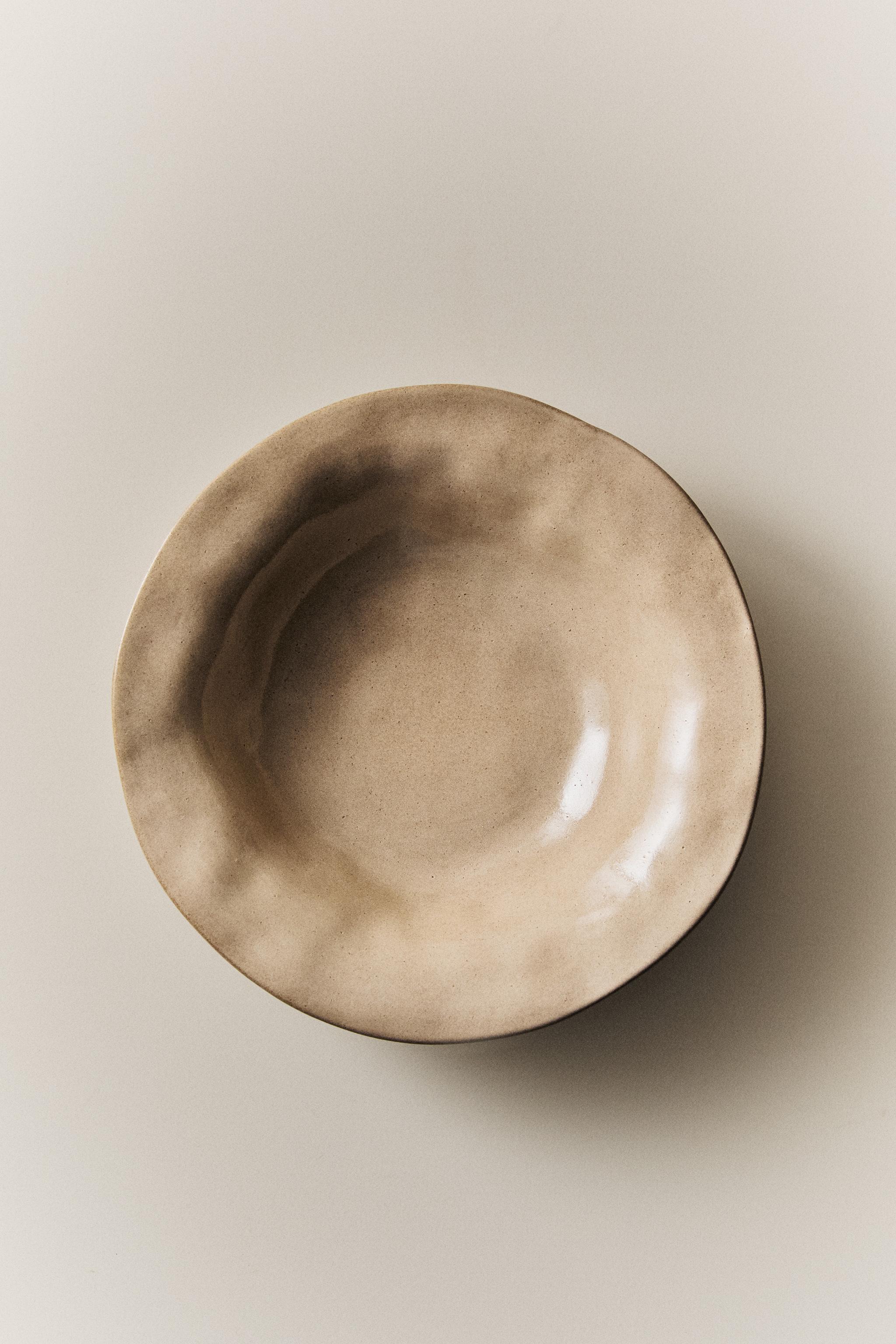 ASSIETTE CREUSE GRÈS IRRÉGULIÈRE